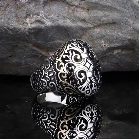 خاتم فضه راقي بنقش اسلامي مميز