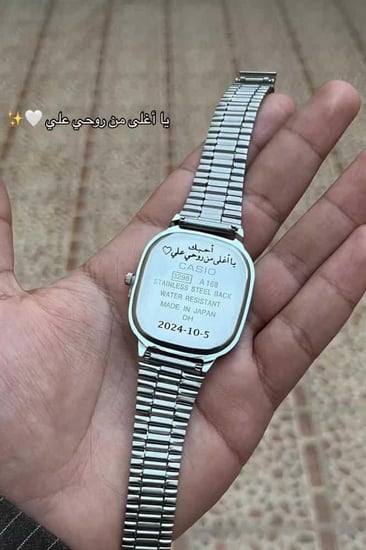 كاسيو LTP كبلز اسود مينا فضي