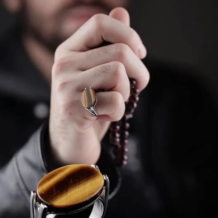 خاتم رجالي ملكي فضة خالص