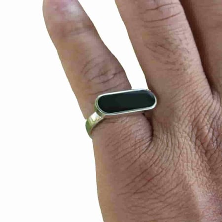 خاتم رجالي فضة 925 بفص ملكي