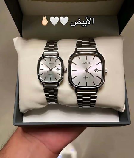 كاسيو LTP كبلز اسود مينا فضي