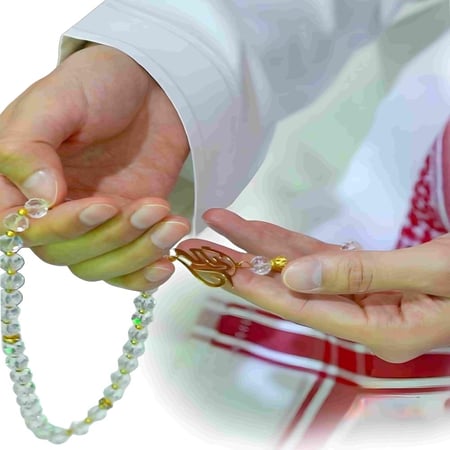 سبحه رجاليه كريستال فخمه بالاسم – تصميم أنيق ومخصص للهدايا