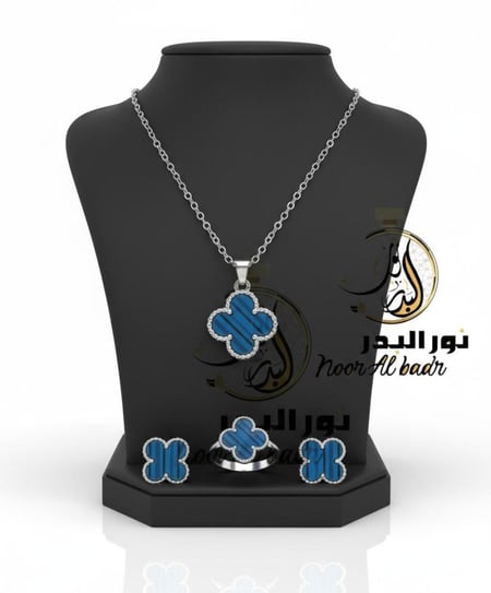 طقم سلسال مع حلق +علبه وتغليف هدية -5