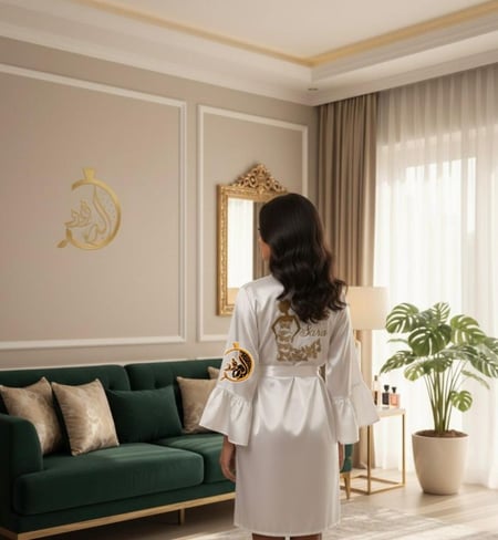 روب عروسة مع التطريز