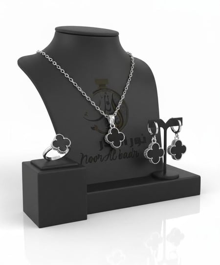 طقم سلسال مع حلق + علبه وتغليف هدية --4