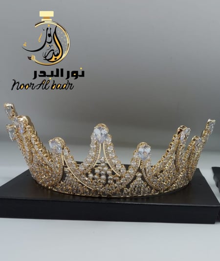 تاج عروس فخم زركون عالي الجودة شبيه الالماس ستجعل إطلالتك الرائعة أكثر تميزاً وسحرآفي ليلة العمرT-9