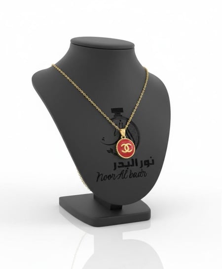 تألقي بأناقة لاتضاهي طقم سلسال مع حلق ( ذهبي او فضي )-11