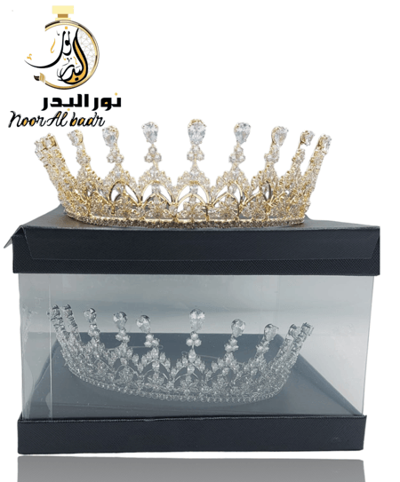 تاج عروس فخم زركون عالي الجودة شبيه الالماس ستجعل إطلالتك الرائعة أكثر تميزاً وسحرآفي ليلة العمرT-3