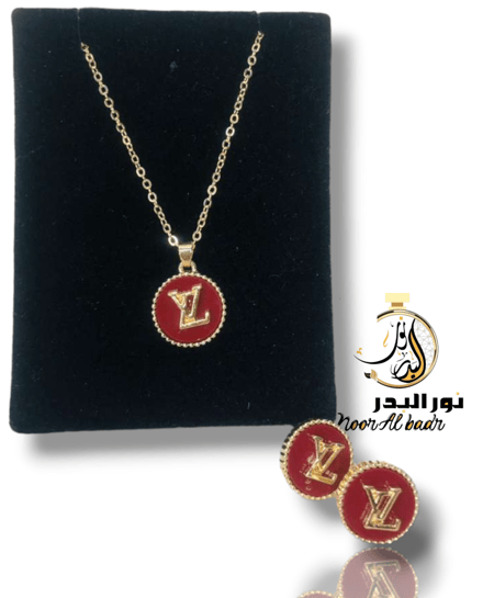 تألقي بأناقة لاتضاهي طقم سلسال مع حلق ( ذهبي او فضي )-6