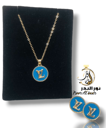 تألقي بأناقة لاتضاهي طقم سلسال مع حلق ( ذهبي او فضي )-4