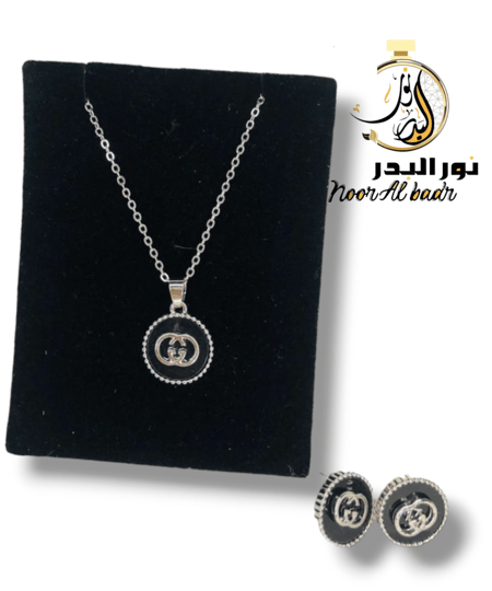 طقم سلسال مع حلق+علبه مع تغليف شكل هدية-17