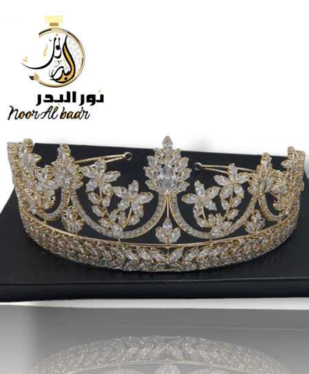 تاج عروس فخم زركون عالي الجودة شبيه الالماس ستجعل إطلالتك الرائعة أكثر تميزاً وسحرآفي ليلة العمرT-16