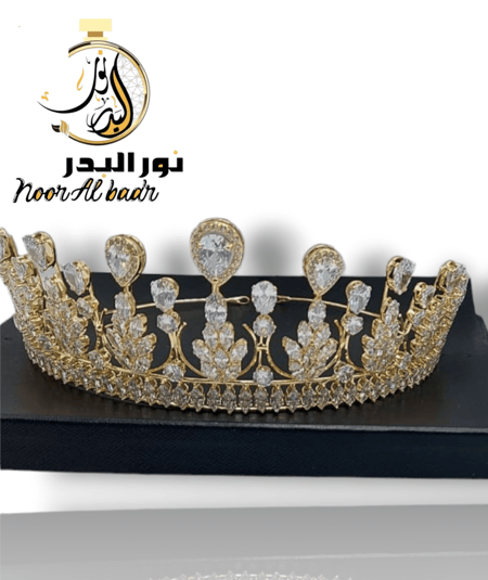 تاج عروس فخم زركون عالي الجودة شبيه الالماس ستجعل إطلالتك الرائعة أكثر تميزاً وسحرآفي ليلة العمرT-21