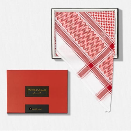 شماغ بروجية احمر زاهي 4