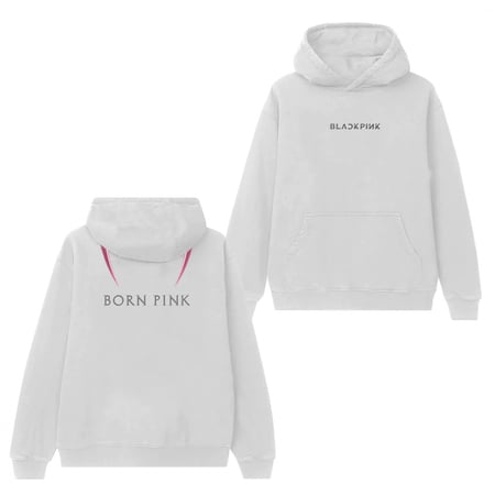 هودي بـ شعار بلاكبينك Blackpink وطباعة born pink من الخلف