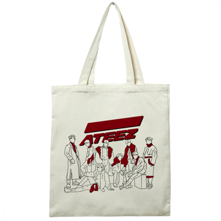 شنطة قماشية Tote bag برسم رقمي لـ ايتيز Ateez