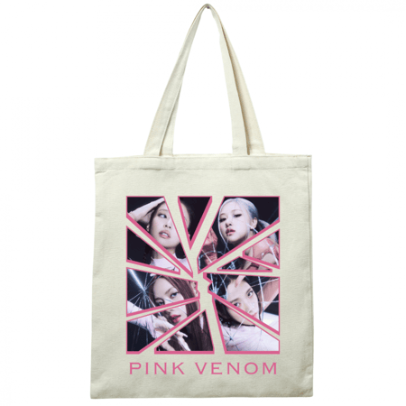 شنطة قماشية Tote bag بطباعة بينك فينوم Pink Venom بلاكبينك Blackpink