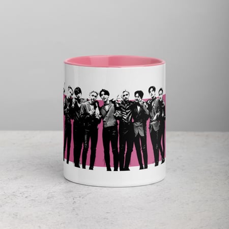 كوب بطباعة اعضاء ستراي كيدز Stray Kids ملون من الداخل وعلى اليد