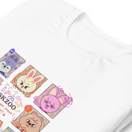 تيشيرت بطباعة شخصيات سكيزو Skzoo ستراي كيدز Stray kids