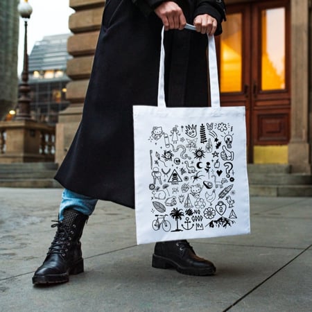 شنطة قماشية Tote bag رسومات هيلو كيتي Hello Kitty