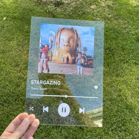 لوح اكريلك اغنية مقاس A4