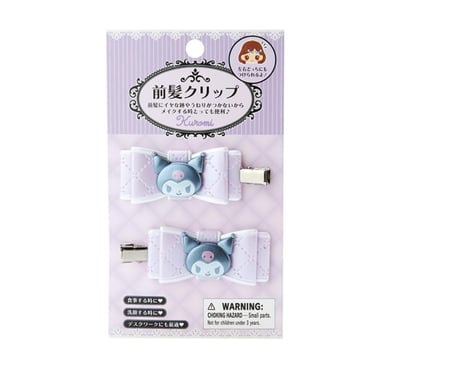 Kuromi bow hair clip | شباصات كورومي