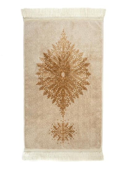 طقم شرشف صلاة مفصل ( زيتي ) مع سجادة