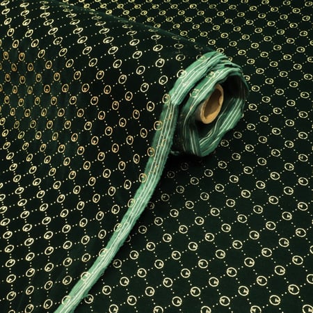 مخمل حرير مطبوع بألوان ذهبية