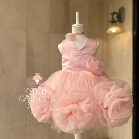 Pink rose dress فستان الجوري الزهري + اكسسوار