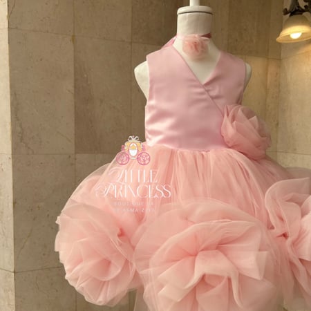 Pink rose dress فستان الجوري الزهري + اكسسوار