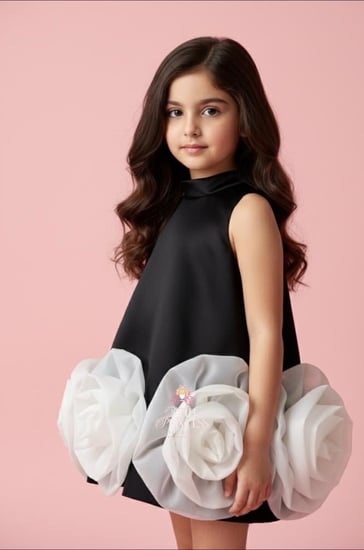 White rose dress فستان الجوري الابيض + اكمام منفصله