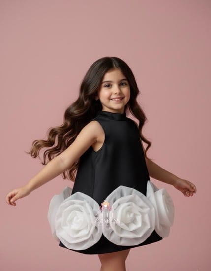White rose dress فستان الجوري الابيض + اكمام منفصله