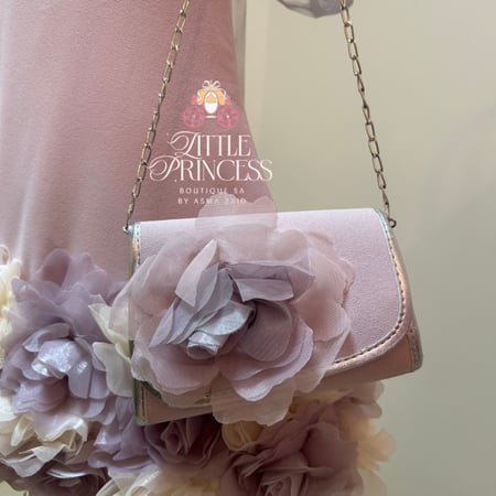 Purple rose dress + bag  فستان الجوري موف + الشنطه