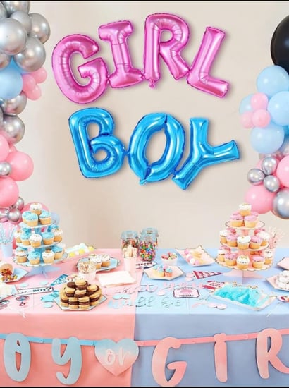 بالون كلمات boy girl لحفل كشف جنس الجنين