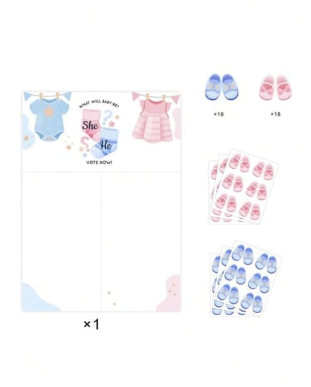 لوحة تصويت لحفل كشف جنس الجنين