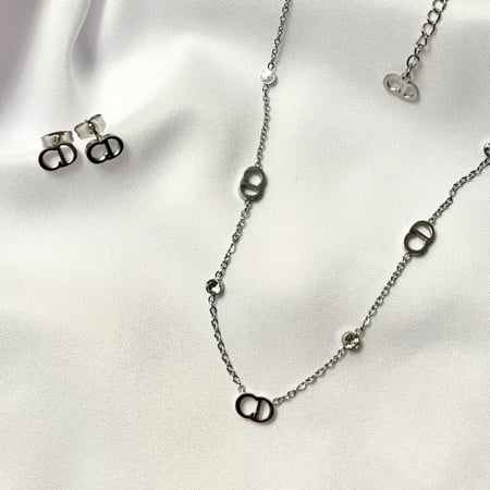 طقم ديور فضي - شامل الملحقات