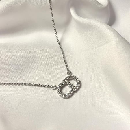 طقم ديور بفصوص فضي - شامل الملحقات