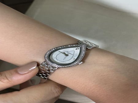 ساعة نسائية بروشا فضي احدث اصدار