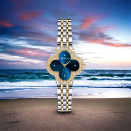 ساعه نسائيه موديل فان كليف لونين ميناء ازرق