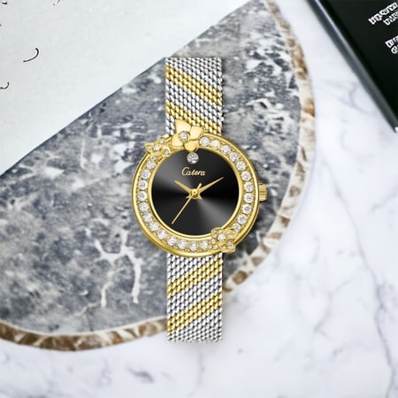 ساعه نسائيه كاتيرا الجديده لونين ميناء اسود