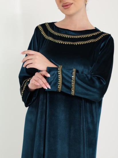 جلابيه مخمل اخضر غامق