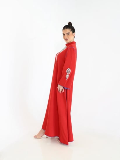 جلابيات سحابه جلابيه حمراء جلابيه فخمه جلابيات قفطان  مخور