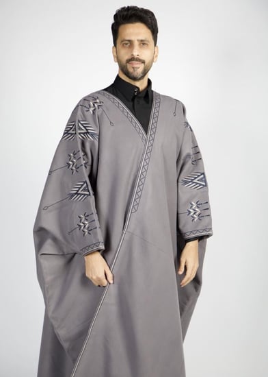 جبة الباحة - لون رصاصي