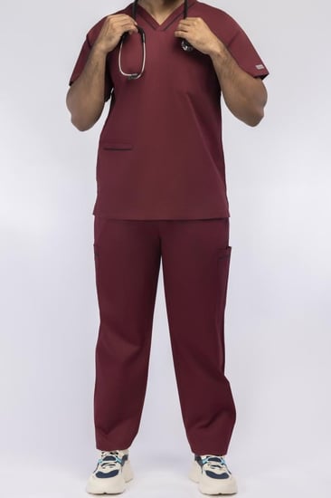 سكرب كلاسيك للجنسين عنابي