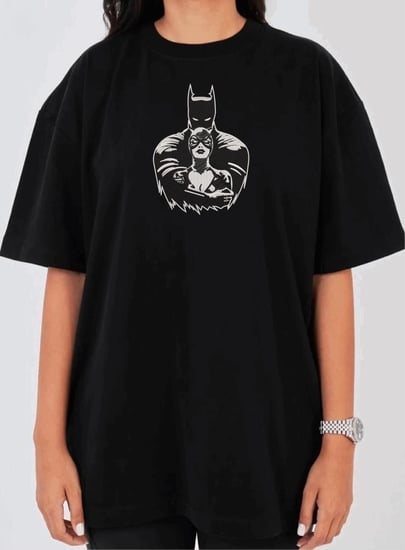 تيشيرت - batman with catwoman