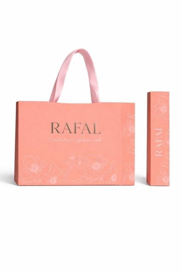 سلسال قلب وخاتم مع بوكس بينك RAFAL