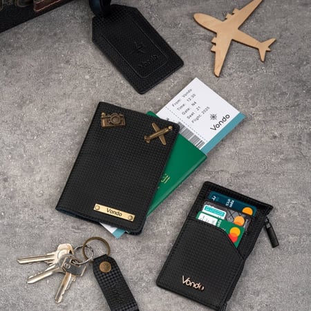 بوكس السفر من فوندو Vondo باللون اسود فايبر