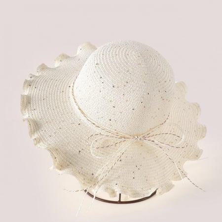 قبعة شاطئ / لون ابيض