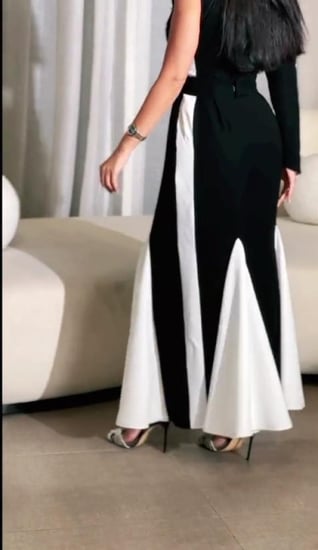 فستان نسائي سهره قماش كريب استرتش