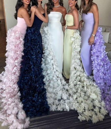 فساتين نسائي قماش باربي مع تل